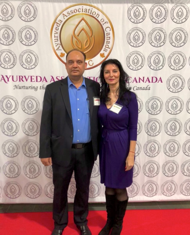 With Paul Batth (Board of director of AAC, Editor in chief Ayurveda Mantra Magazine) - Ayurveda Food & Nutrition Conference Toronto - Nov. 2018